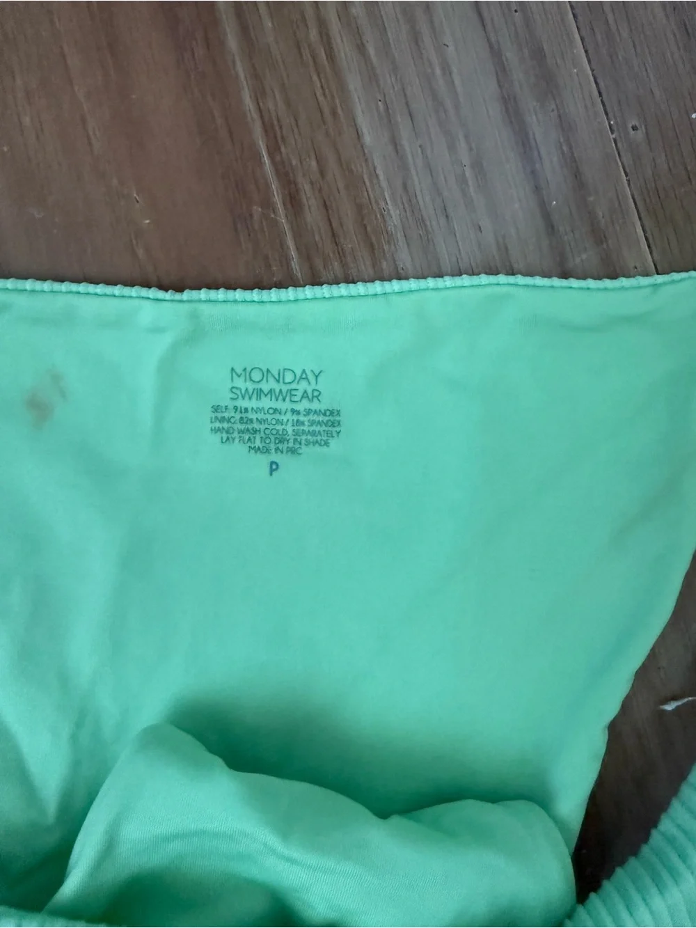 Monday Swimwear Ribbed Barbados Bikini Bottom - Lime